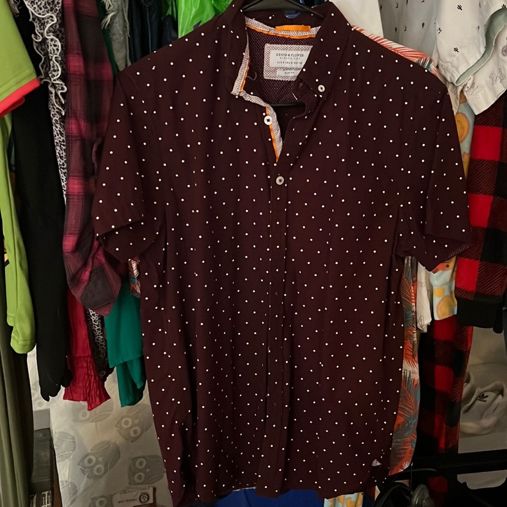 Men slim fit S button up